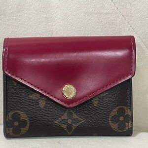 Louis Vuitton Burgundy and Black Monogram Wallet